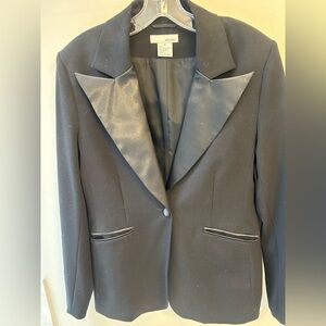 Women's Black Blazer size 14 hennes H&M single button lined